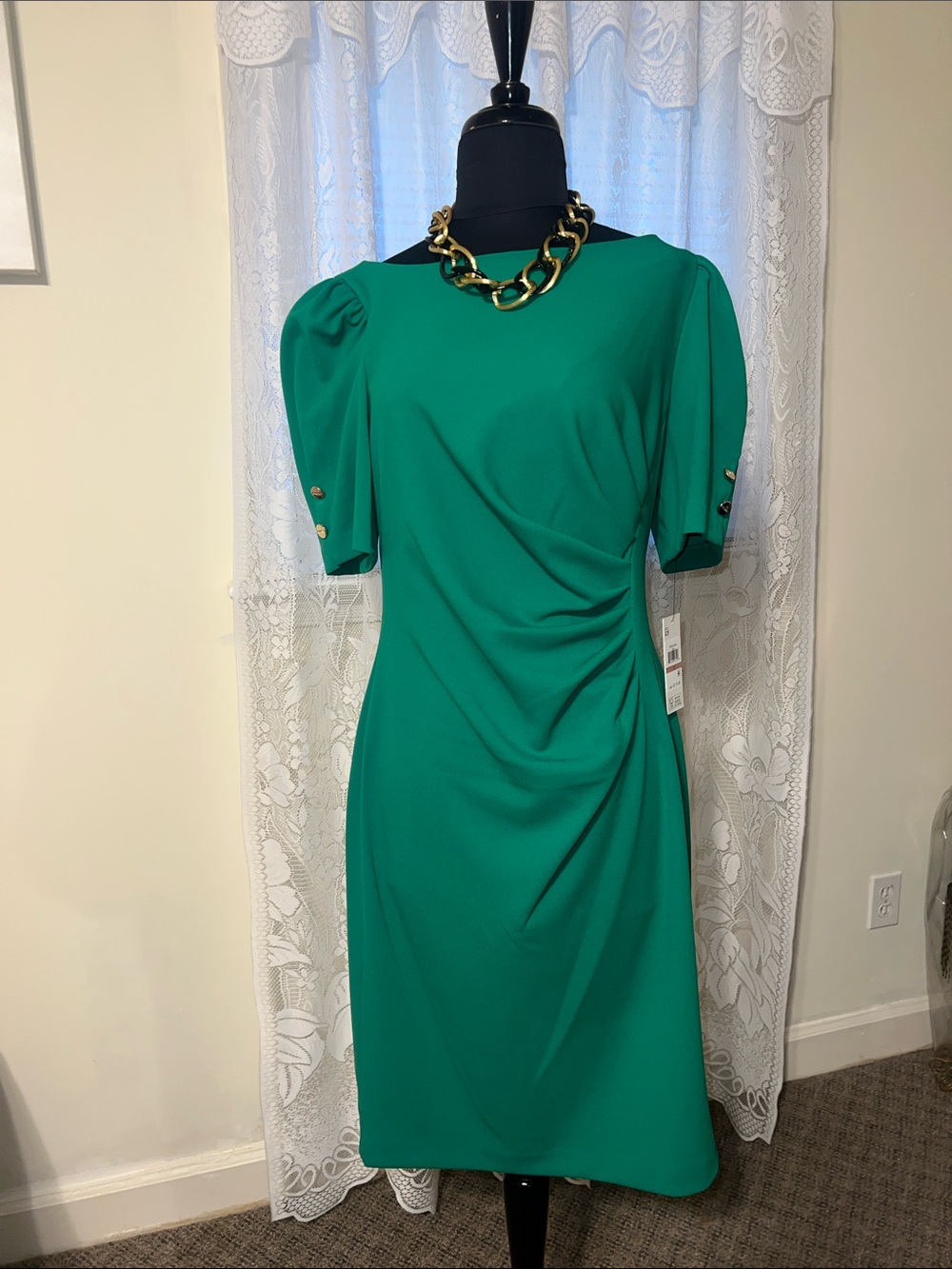 DKNY  teal/gree dress.